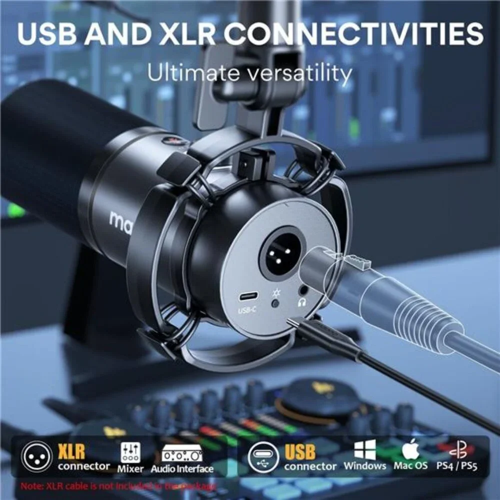 Dynamic Microphone, RGB Gaming Mic